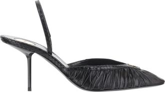 Saint Laurent Black Textured Pumps