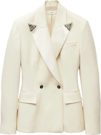 Versace Embroidered Stretch Wool Blazer