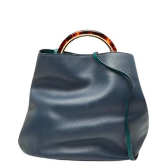 Marni Pre-owned Pannier Circle Leather 2way Bag - - Pre-owned - Donna - Blu - ONE SIZE