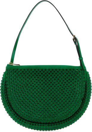 J.W.Anderson Green suede Bumper-Moon shoulder bag