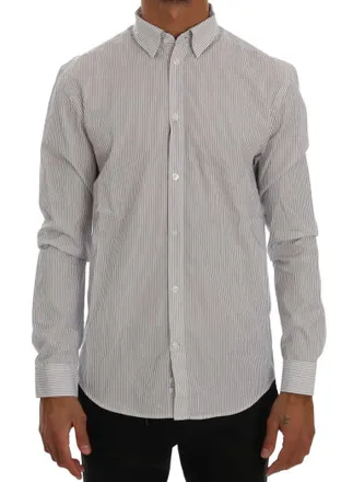 Frankie Morello Striped Casual Cotton Regular Fit Mens Shirt