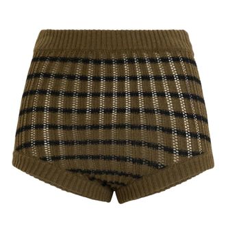 Red Valentino Short Shorts, female, Brown, Size: S Knitted Shorts