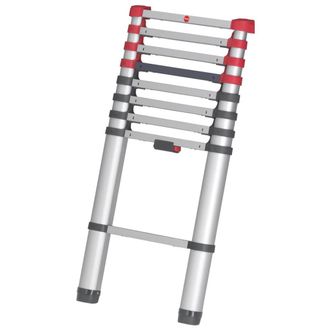Hailo 7113-091 Escalera Telesc&oacute;pica Aluminio, Negro, Rojo