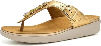 SAS Dazzle Comfort Thong Sandals Womens Sandals 24K : 7.5 M - Medium (B), Leather/Synthetic