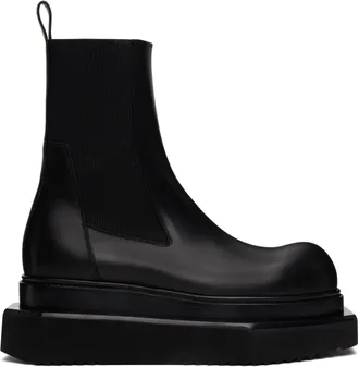 大人気! RICK OWENS ★厚底 レザー アンクルブーツ 送料関税込）☆RICK OWENS ショートブーツ