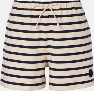 Moncler Shorts in jersey di cotone a righe