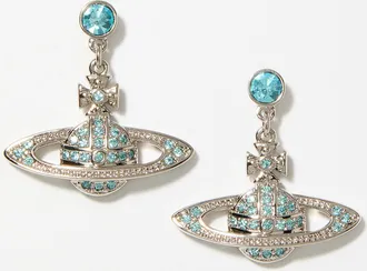 Vivienne Westwood Womens Long mini bas relief earrings