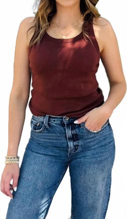 Michael Stars Cassie Cotton Tank In Espresso