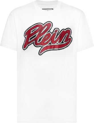 Philipp Plein Round Neck T-Shirt Strass Signature