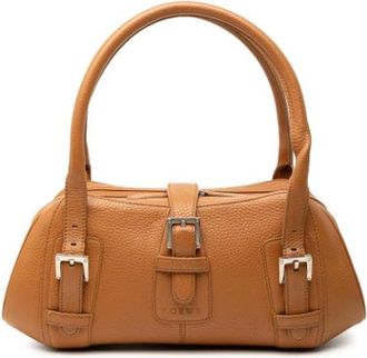 Loewe Pre-owned Handbags, female, Brown, Size: ONE SIZE Pre-owned Leather Handbag