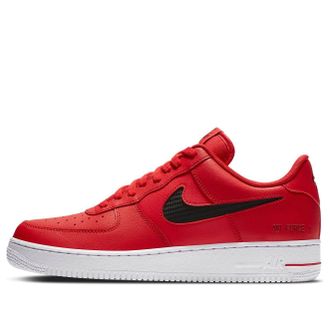 Nike Air Force 1 07 LV8 Cut Out Swoosh - University Red CZ7377-600