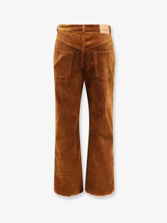Isabel Marant Womens Trousers Ruthie Corduroy Brown Cotton Linen