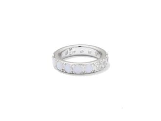 Kendra Scott Chandler Band Womens Ring Womens Ring Silver White Opalite Mix : 5, Brass