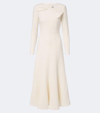 Roland Mouret Bow-detail wool cr&ecirc;pe cocktail dress