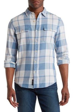 Lucky Brand Humboldt Plaid Workwear Shirt in Blue/White at Nordstrom Rack, Size Xx-Large