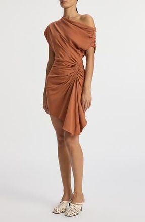A.L.C. Poppy Ruched One-Shoulder Dress in Sequoia at Nordstrom Rack, Size 8