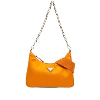 Prada Pre-owned Vintage Satchel - Dames - Vintage Schoudertas - Oranje - ONE Size - Leer - Vintage