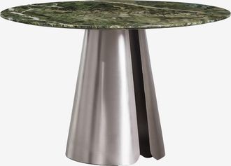 Sklum Mesa De Comedor Redonda &Oslash;120 Cm En Acero Inoxidable Baelor Sklum