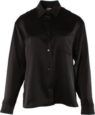 Max Mara Cari Blouse - Dames - Overhemden - Zwart - 2XS - Polyester - Overhemden