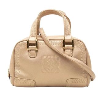 Loewe Pre-owned Satchel - Dames - Pre-owned - Beige - Maat: ONE Size Leer