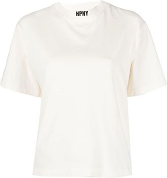 Heron Preston logo-print organic cotton T-shirt - women - Cotton/Polyester - L - White