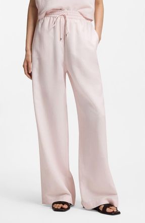 BOSS Tavati Wide Leg Pants in Ocean Rose at Nordstrom, Size 12