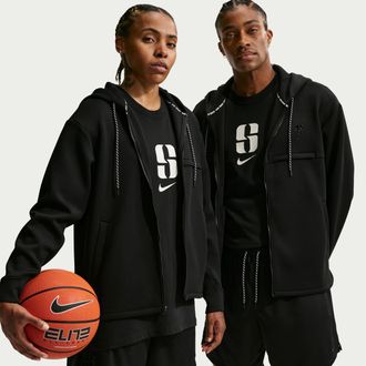 Nike Womens Sabrina Dri-FIT Loose Full-Zip Basketball Hoodie in Black | IH3916-011