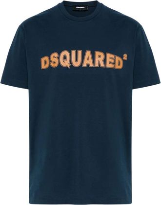 Dsquared2 Mens Cool Fit Blue Navy T-shirt Cotton - Size X-Large