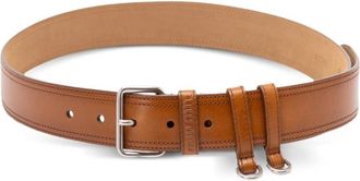 Miu Miu Logo-embossed Leather Belt