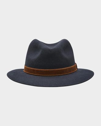 Borsalino Men & apos;s Alessandria Leather-Band Wool Fedora Hat