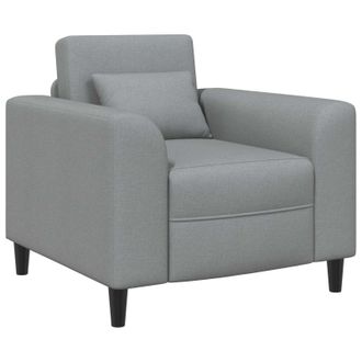 vidaXL Vidaxl Poltrona Grigio Chiaro Tessuto
