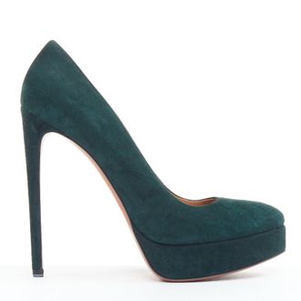 Alaia Alaia Suede Almond Toe Platform Pumps