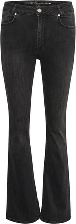 MY ESSENTIAL WARDROBE Hoge Bootcut Zwarte Wassing Broek - Dames - Bootcut Jeans - Zwart - W35 L32 - Jeans