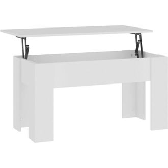 vidaXL Mesa De Centro Madera De Ingenier&iacute;a Blanco 101x49x52 Cm Vidaxl