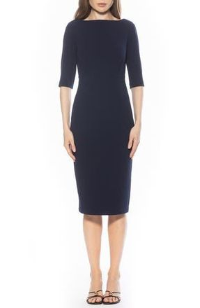 Alexia Admor Seraphina Sheath Dress in Navy at Nordstrom Rack, Size X-Large