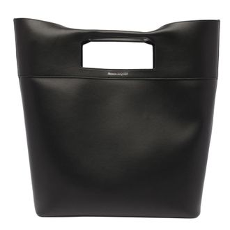 Alexander McQueen Black The Square Bow Small