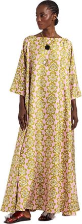 La DoubleJ Muumuu Jurk Ronde Hals - Dames - Maxi kleedjes - Veelkleurig - L - Kleedjes