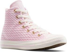 Converse Chuck Taylor All Star Canvas & Knit High Top Sneaker in Sugar Berry/Egret/ at Nordstrom Rack, Size 9.5