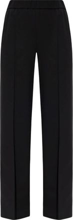 Dolce & Gabbana Wollen broek - Dames - Wijde Broeken - Zwart - M - Wol - Broeken