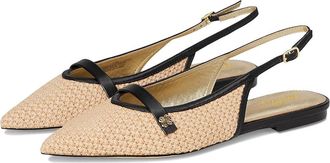 Lilly Pulitzer Malia Raffia Slingback Womens Sandals Sunbaked Tan : 8.5 M, Leather