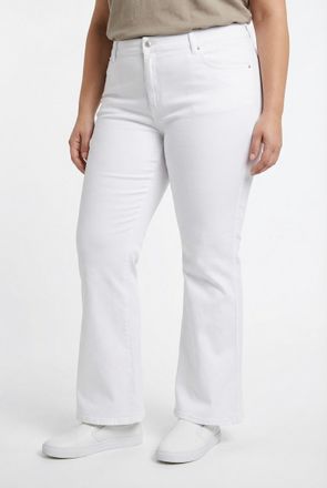 Tommy Hilfiger Bootcut-Jeans TOMMY HILFIGER CURVE CRV DNM WHITE FLARE RW, Damen, Gr. 48, N-Gr, th optic wei&szlig;, Denim/Jeans, Obermaterial: 99% Baumwolle, 1% Elasthan, 