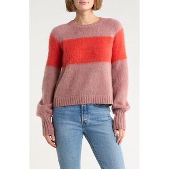 AllSaints Lou Uno Sweater in Dark Rose Pink/Lava at Nordstrom Rack, Size Small