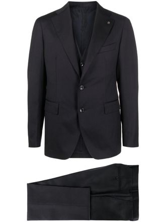 Tagliatore single-breasted three-piece suit - Blue