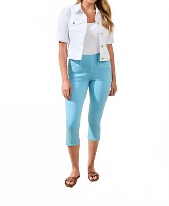 Tribal Womens Capri Pant In Aqua Sky