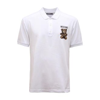 Moschino Polo Shirts, male, White, Size: XL Couture Shirt