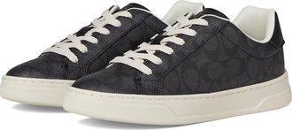 Coach High Line Signature Coated Canvas Sneaker Womens Shoes Charcoal/Black : 8.5 M, Canvas/Leather/Textile