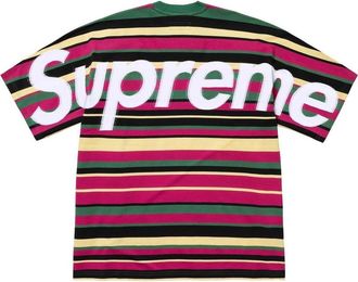 SUPREME Intarsia Short-Sleeve T-Shirt Stripe SS25KN13-STRIPE