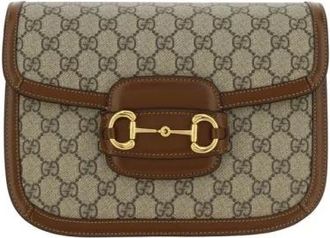 Gucci Horsebit 1955 Mini-tas - Dames - Tassen - Beige - Maat: ONE Size Su&egrave;de