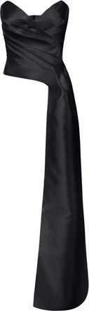 Elisabetta Franchi Gazar top met staartachtig paneel - Dames - Tops zonder mouwen - Zwart - XL - Polyester - Tops