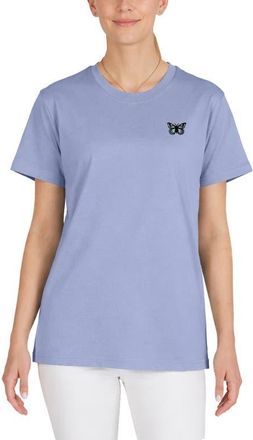 Dalix Butterfly Womens Relaxed Tee in Lavender Blue at Nordstrom, Size X-Large